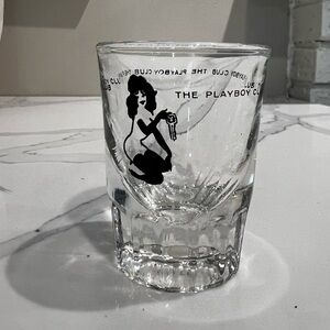 PLAYBOY Black and Clear Glass Tumbler